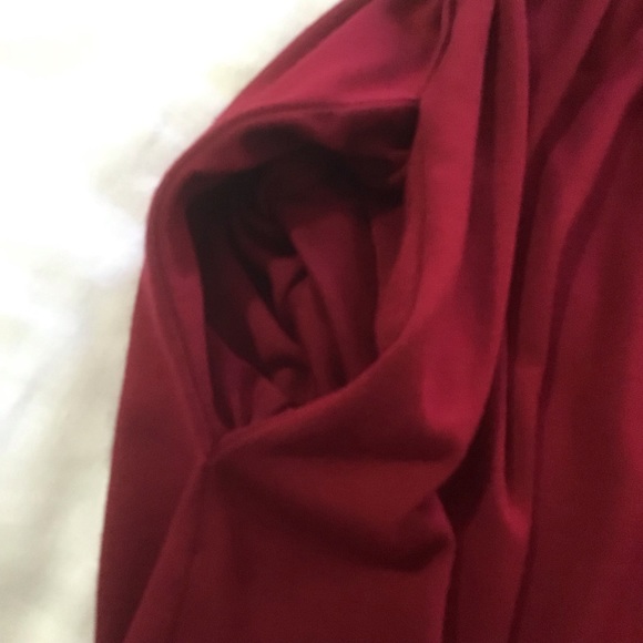 Zenna Outfitters Deep Red Short Sleeve Fit & Flare Dress w/Side Pockets, Size L - Picture 4 of 13